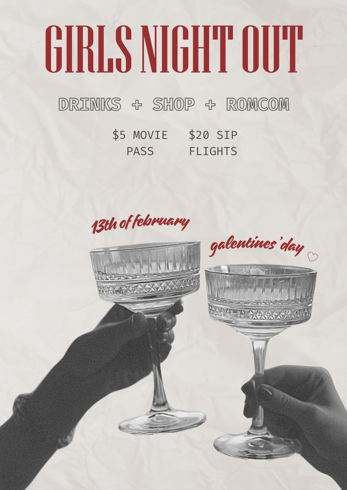 Beige and Red Vintage Girls Night Out Event Flyer.zip – 1